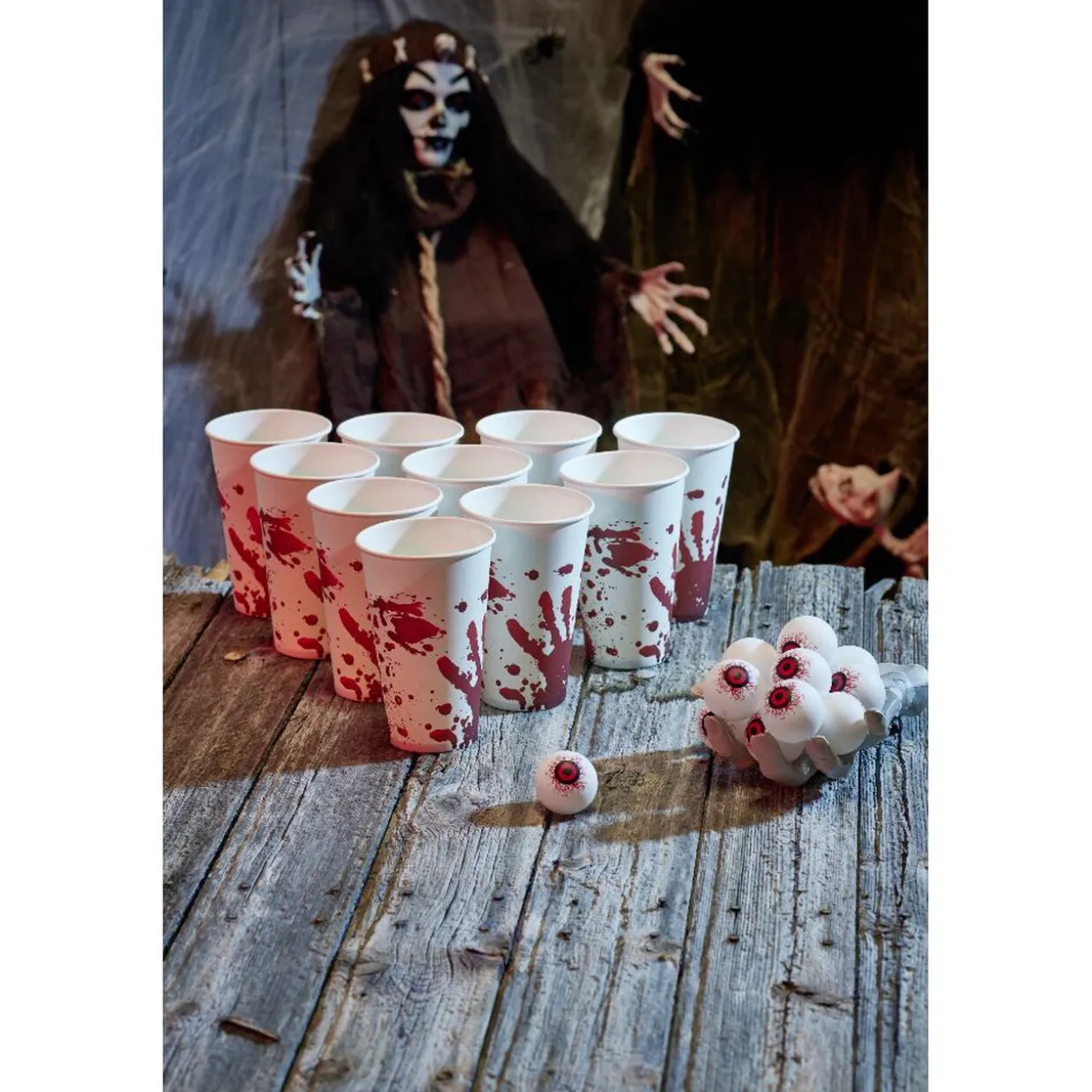 Jeu de fête beer pong Halloween