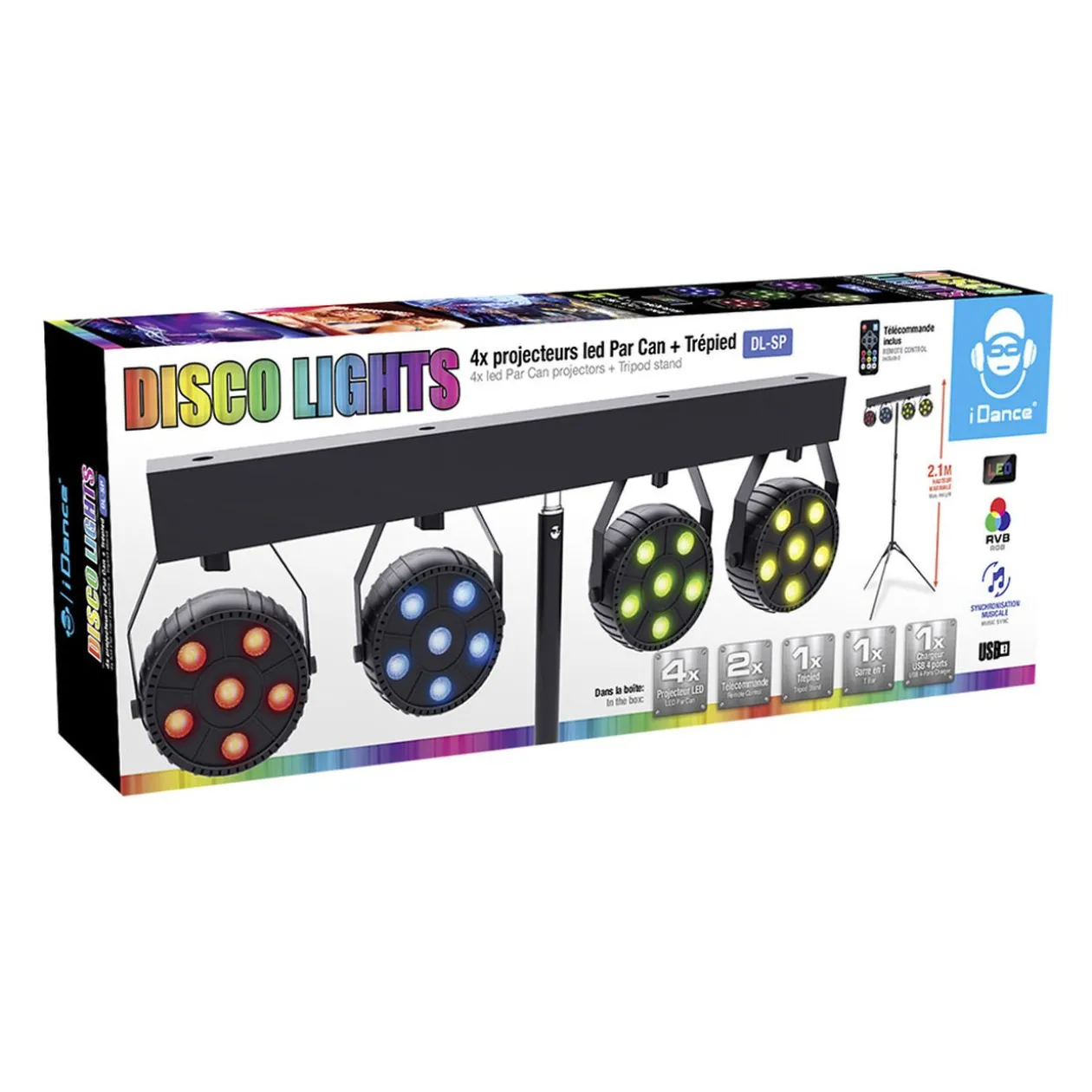 Jeu de lumière x4 avec trépied