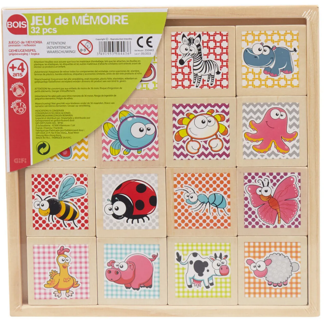 Jeu de mémoire bois