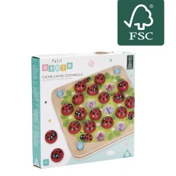 Jeu de mémoire coccinelle en bois - 27 pièces