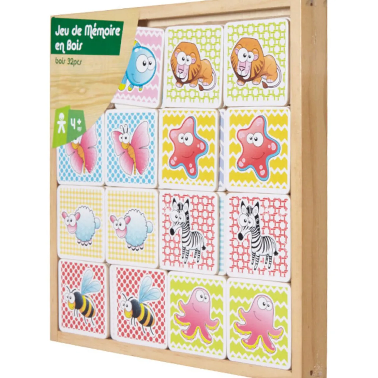 Jeu de mémoire en bois