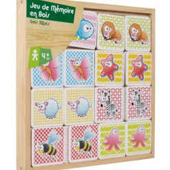 Jeu de mémoire en bois