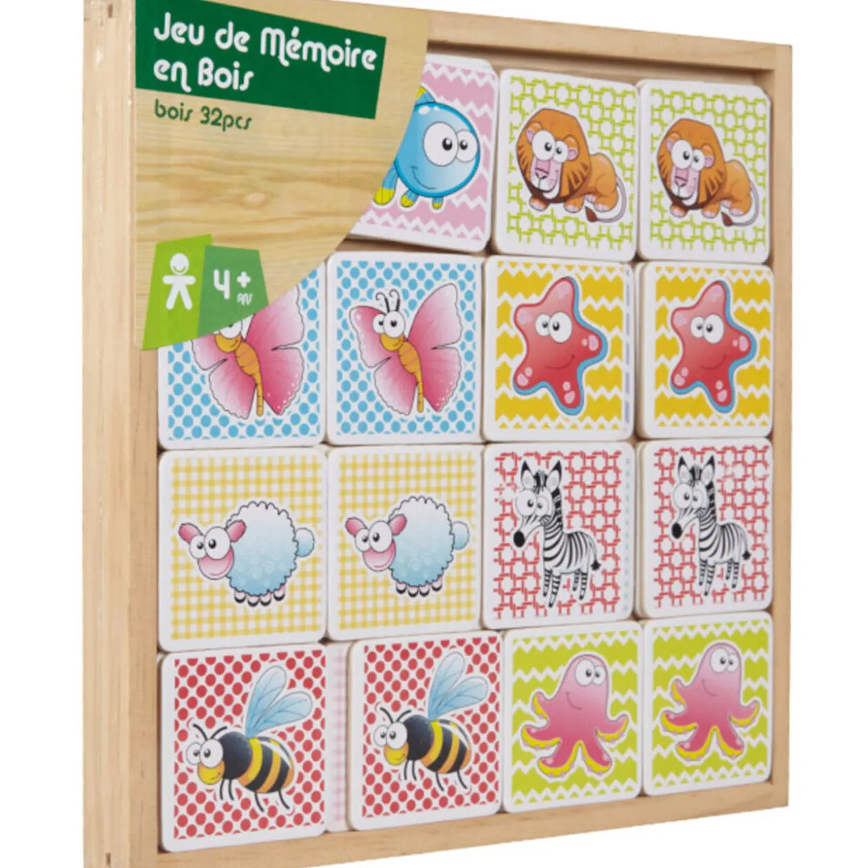 Jeu de mémoire en bois