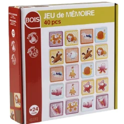 Jeu de mémoire en bois 40 pièces