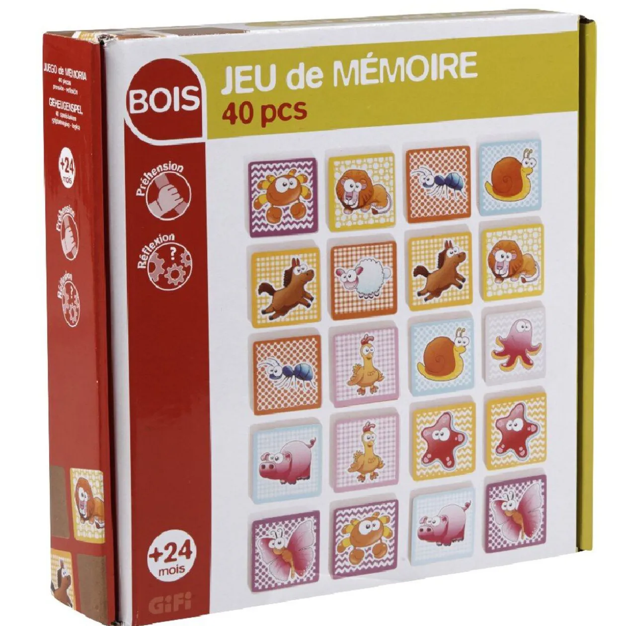 Jeu de mémoire en bois 40 pièces