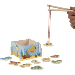 Jeu de pêche magnétique en bois
