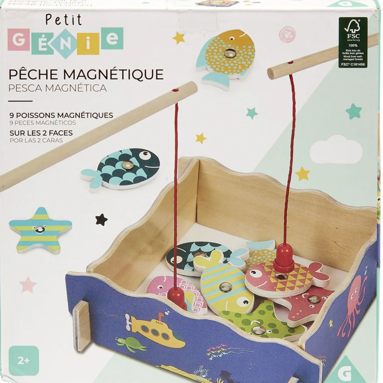 Jeu de pêche magnétique en bois certifié FSC®