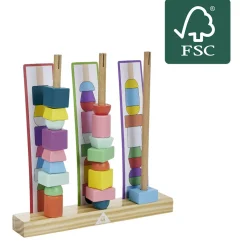 Jeu de perles 2 en 1 en bois certifié FSC® Montessori