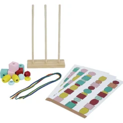 Jeu de perles en bois type Montessori 2 en 1