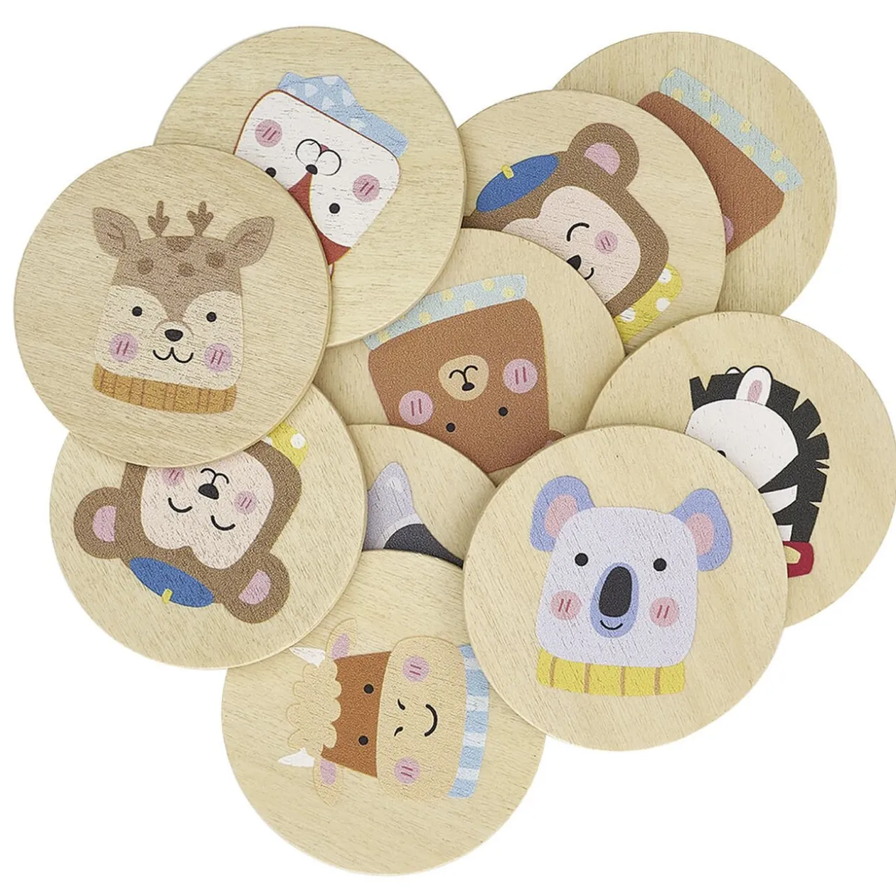 Jeu de société en bois 3en1 loto domino et mémo