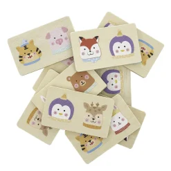 Jeu de société en bois 3en1 loto domino et mémo