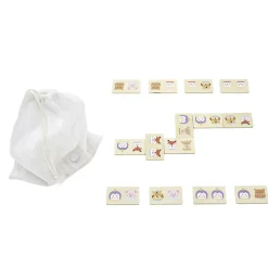 Jeu de société en bois 3en1 loto domino et mémo