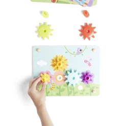 Jeu d'engrenage avec cartes en bois 19 pièces