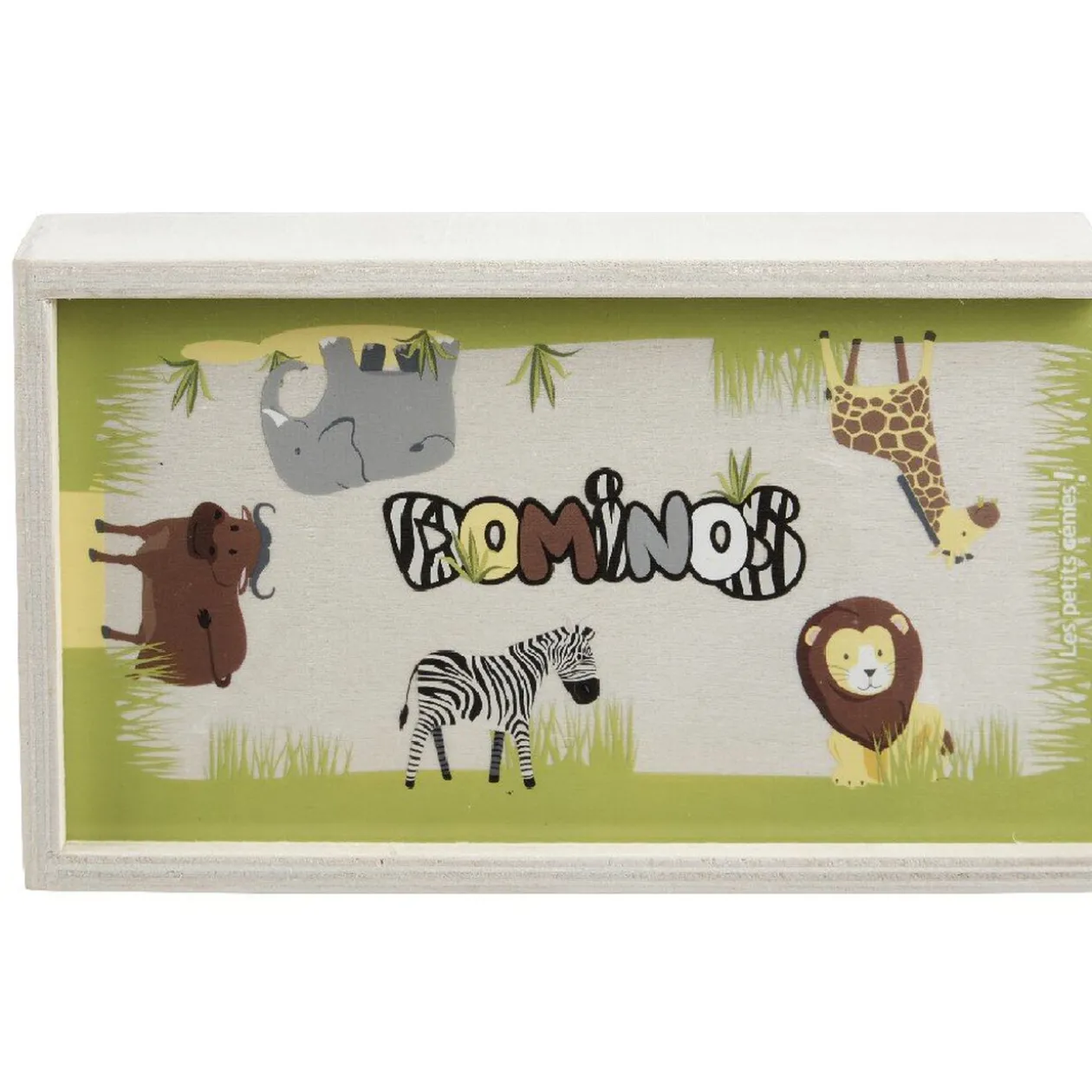 Jeu domino safari animaux jungle en bois