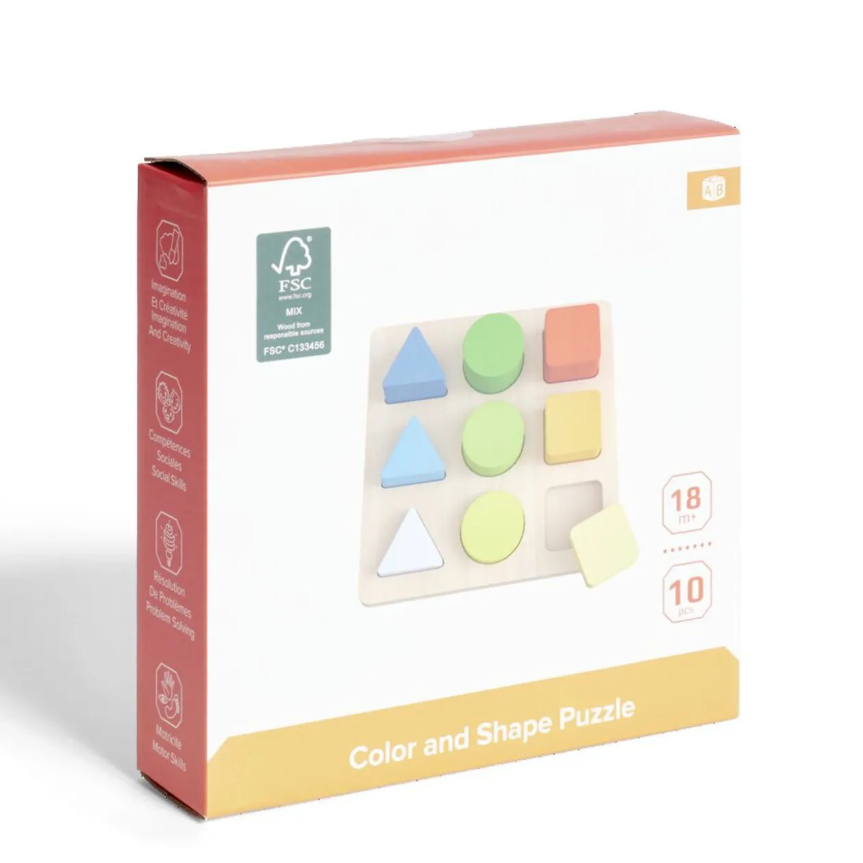 Jeu du tic tac forme en bois