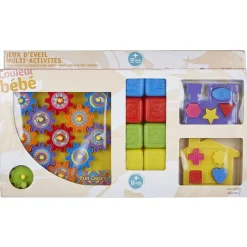 Jeu d'éveil multi activités ludiques cube et forme 31 pièces