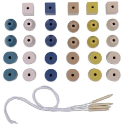Jeu d'éveil perles à lacer en bois certifié FSC®