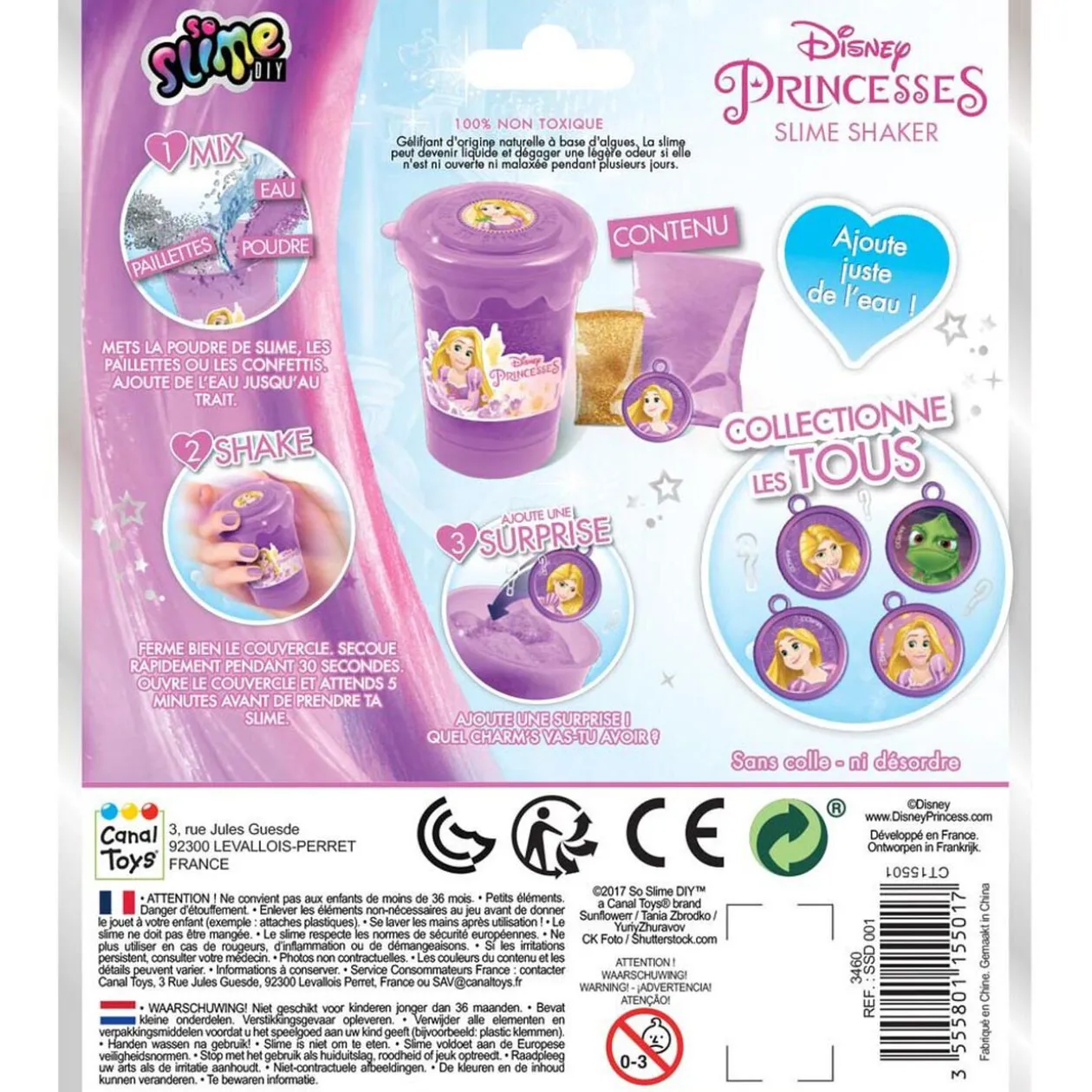 Jeu Fabrique slime Princesse Raiponce Dysney 4 pièces