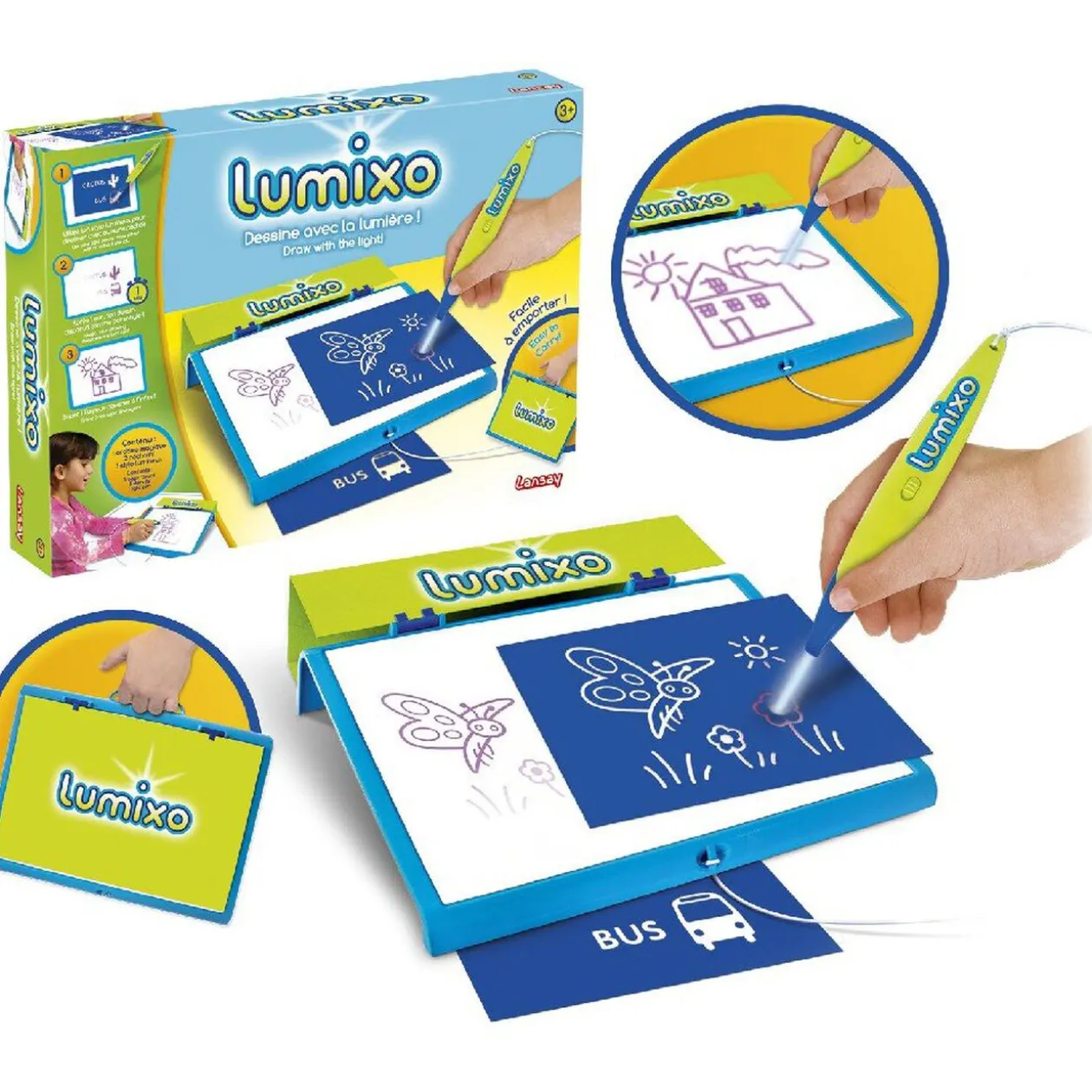 Jeu Lumixo ardoise à dessin éphémère