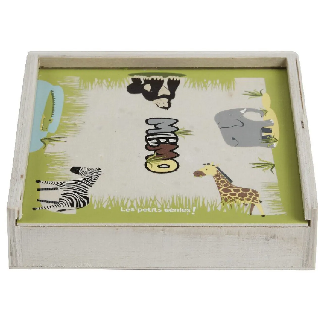 Jeu mémory safari animaux jugle en bois