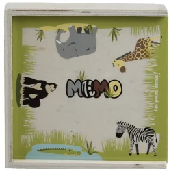 Jeu mémory safari animaux jugle en bois