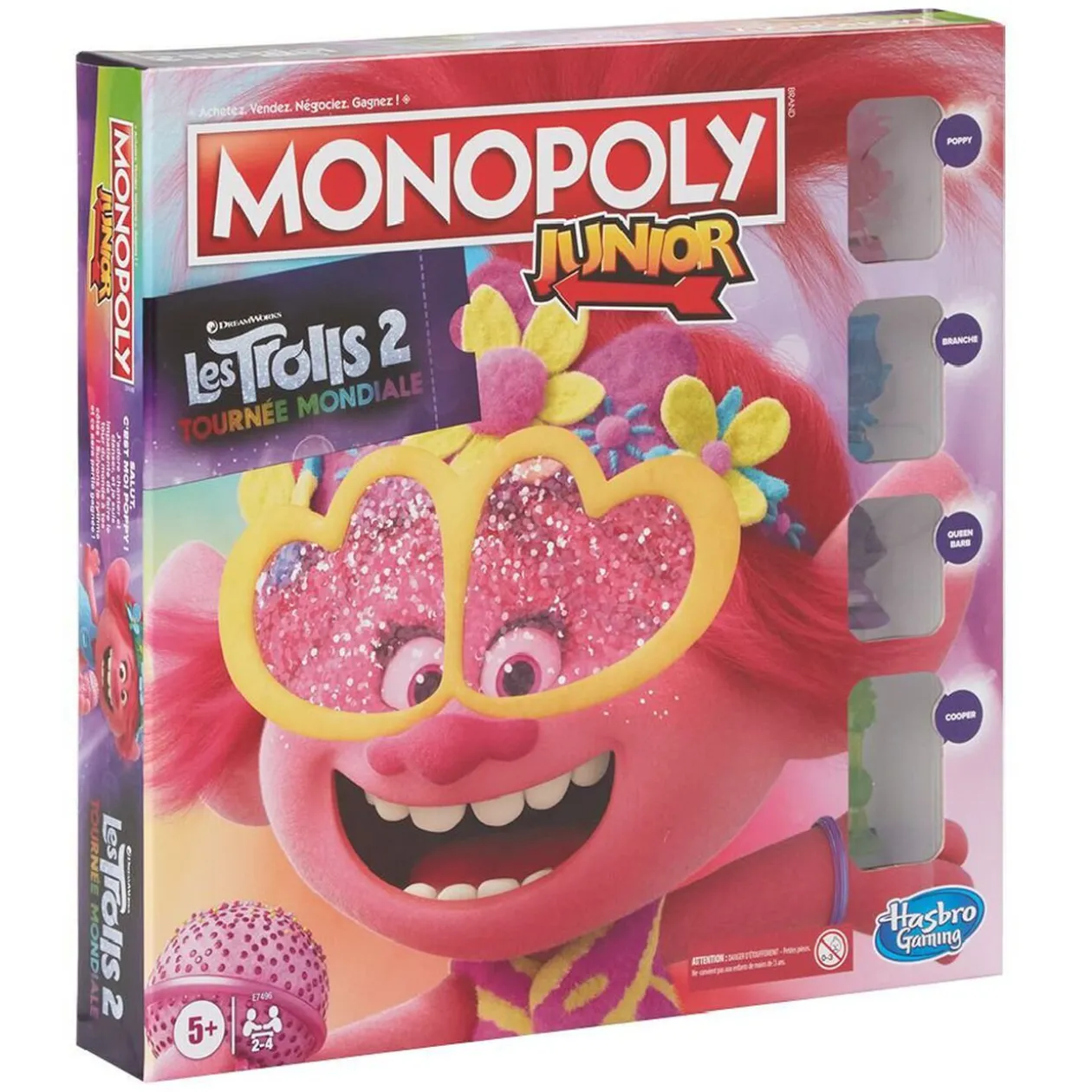 Jeu Monopoly Junior Les Trolls 2 Hasbro Gaming