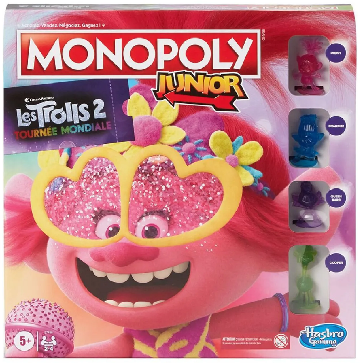 Jeu Monopoly Junior Les Trolls 2 Hasbro Gaming