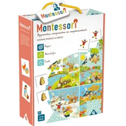 Jeu Montessori saison puzzle et mémo 98 pièces