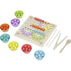 Jeu perles multicolores en bois Candy Color Montessori
