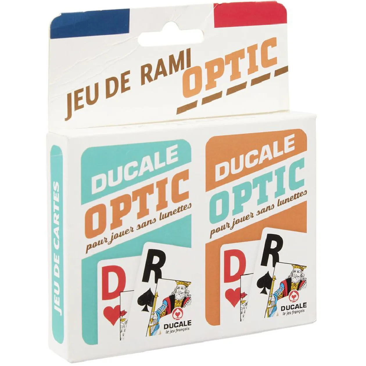 Jeu Rami Optic Ducale 54 cartes x2 pour jouer sans lunettes