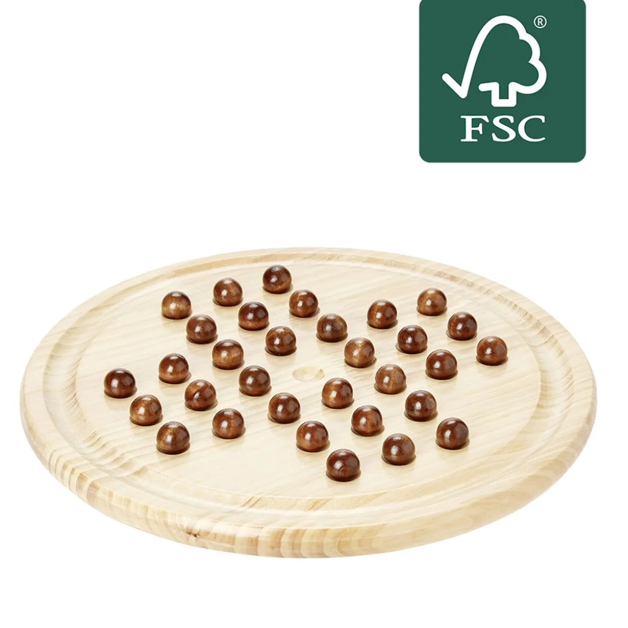 Jeu solitaire en bois Ø29cm