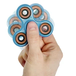 Jeu toupie Hand Spinner bleu et gris