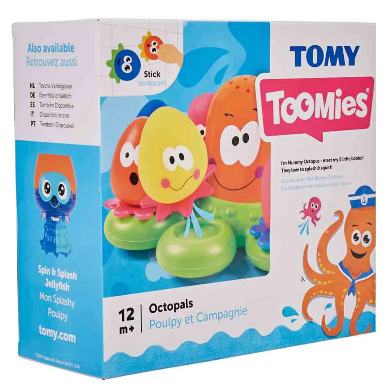 Jouet de bain maman et 8 bébés pieuvres