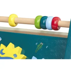 Jouet d'éveil en bois forme triangle 6 activités