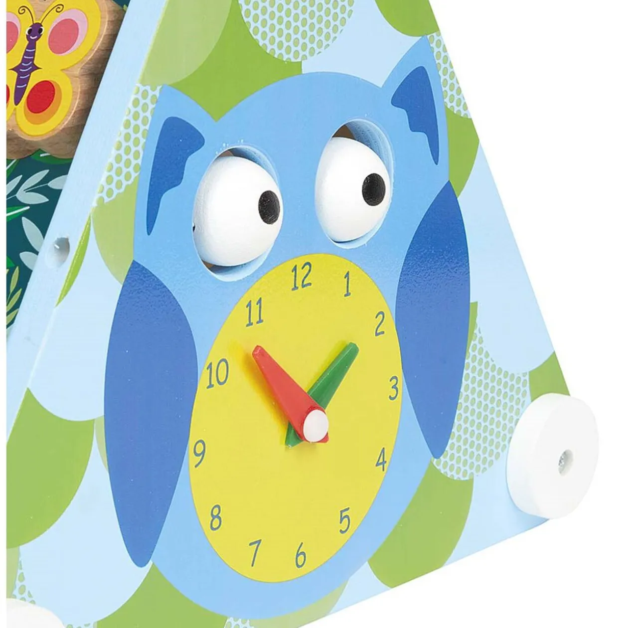 Jouet d'éveil en bois forme triangle 6 activités