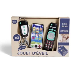 Jouet d'éveil électronique 3 pièces téléphone/télécommande/clé de voiture