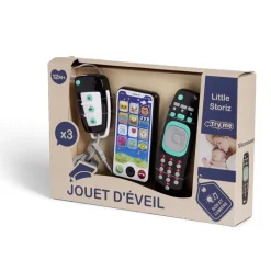 Jouet d'éveil électronique 3 pièces téléphone/télécommande/clé de voiture
