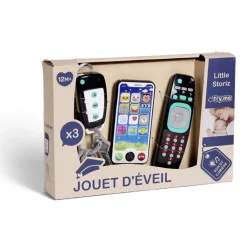 Jouet d'éveil électronique 3 pièces téléphone/télécommande/clé de voiture