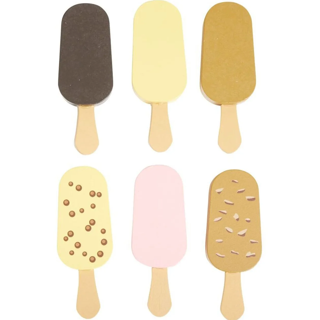 Jouet glace en bois x6