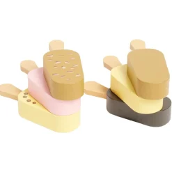 Jouet glace en bois x6