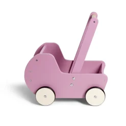 Jouet poussette enfant en bois rose
