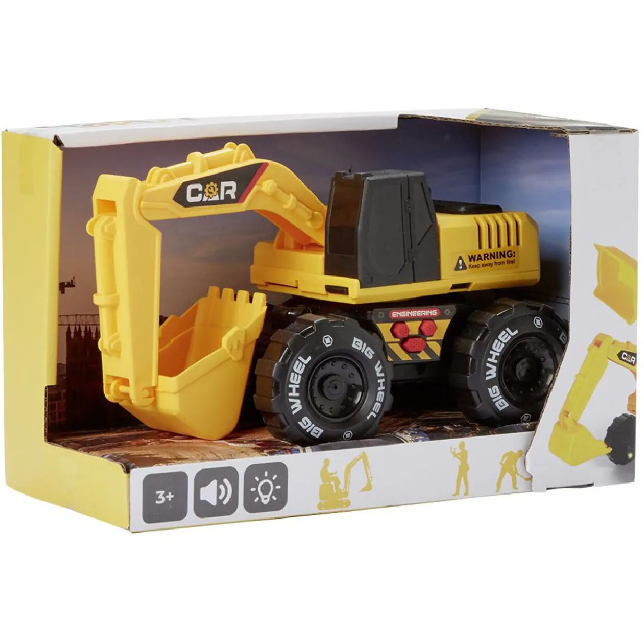 Jouet véhicule de chantier lumière et son
