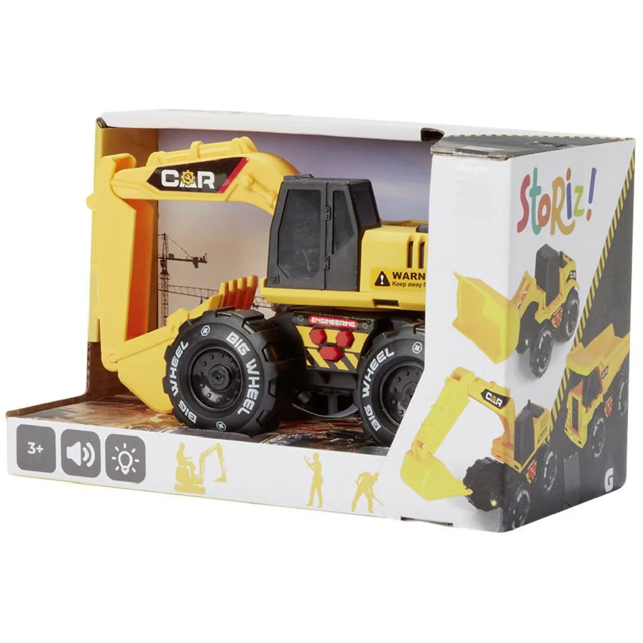 Jouet véhicule de chantier lumière et son