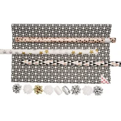 Kit 4 rouleaux de papier cadeau 2 m avec bolducs et noeuds