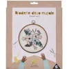 Kit broderie murale à confectionner motif fleurs