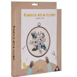 Kit broderie murale à confectionner motif fleurs