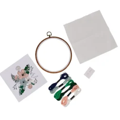 Kit broderie murale à confectionner motif fleurs