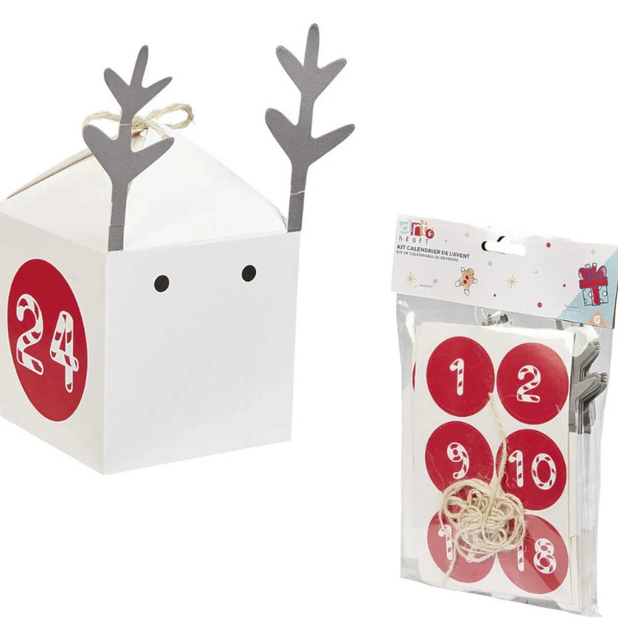 Kit calendrier de l'avent 24 jours DIY tête de cerf