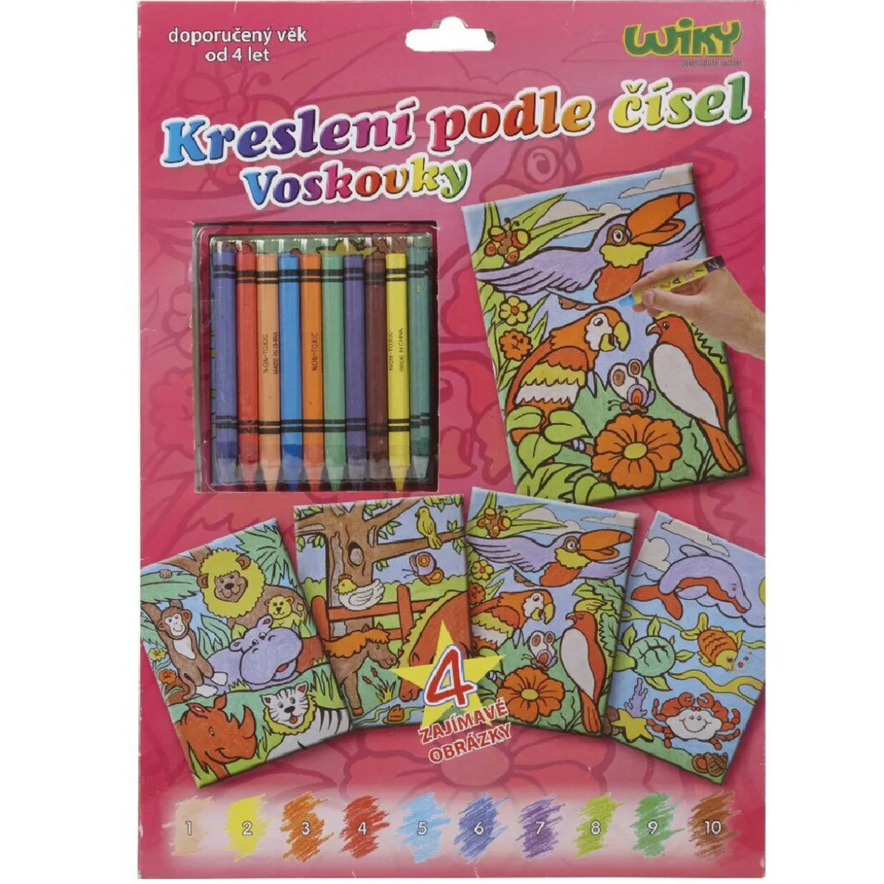 Kit coloriages à numéro animaux sauvages