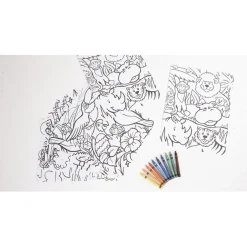 Kit coloriages à numéro animaux sauvages